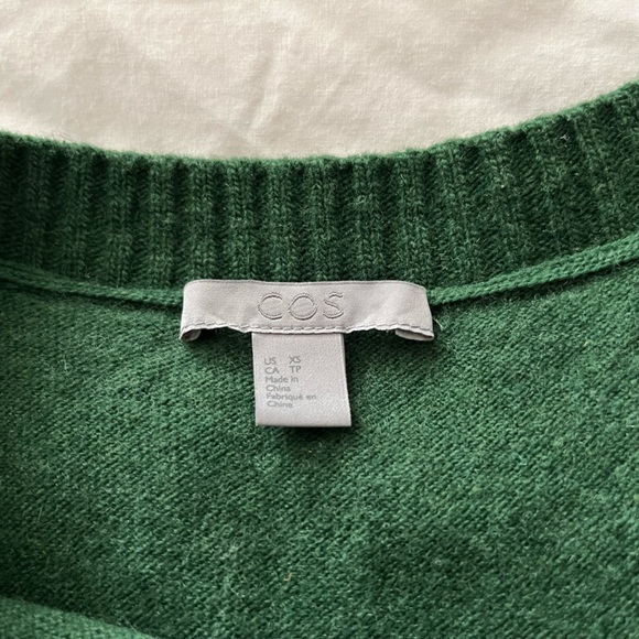 COS Wool Cardigan Evergreen XS - Picture 3 of 6